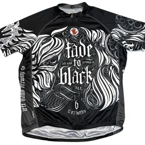 Primal Wear Cycling Jersey Left Hand Brewing Mens 2XL XXL Full Zip Fade To Black